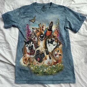 The mountain dyed animal print t shirt